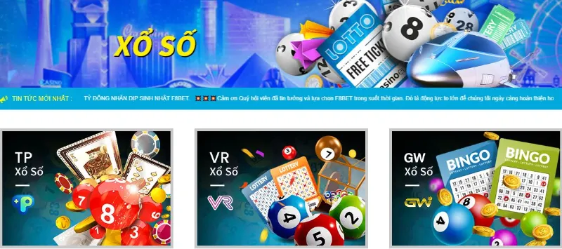 Nền tảng xổ số hấp dẫn tại sòng bạc F8BET