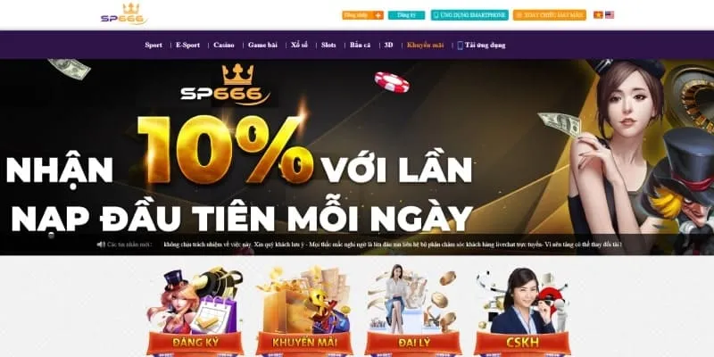 Cổng chơi casino online SP666